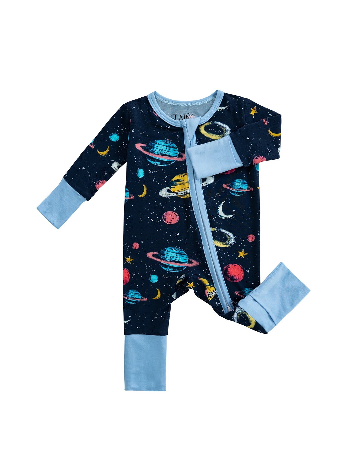 Infant Bamboo Fiber Fabric Onesie Soft and Gentle on Baby's Skin Zipper Design Suitable for All Seasons 0-24 Months